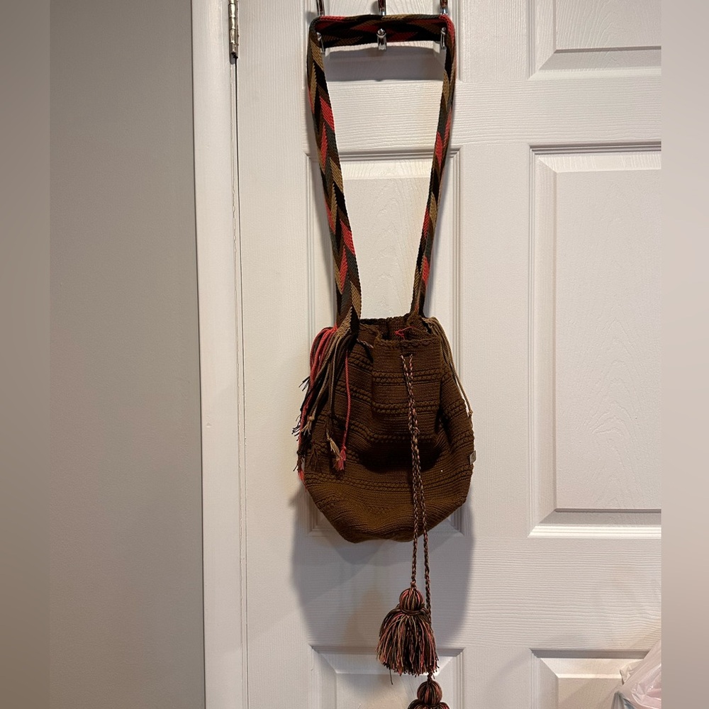 Wayuu bag - brown and light pink - Picture 13 of 13